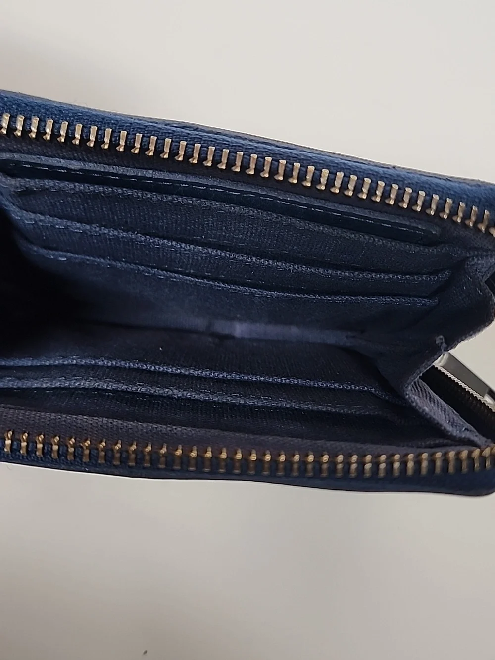 Free People Blue Leather  Wallet Minimalist Unisex Quality Made